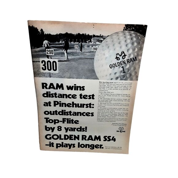 Wall Decor 1974 Golden Ram Golf Balls Pinehurst Original Print Ad 7s Poshmark